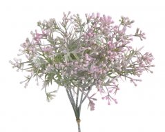 Svazek kvetoucích větviček s kuličkami, 23 cm, 6 větviček, barva 06