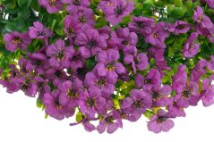 Dekorační věnec z umělých kvítků a eukalyptu Ø 50cm