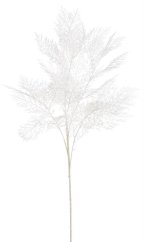 Větvička umělého kapradí 95cm - bílá 01