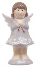 dekorace anděl se zdobenými šaty H 12cm