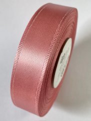 Atlasová jednobarevná stuha oboulícní s drátkem 2,4cm/20m