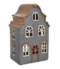 Keramický domek - svícen na light svíčku 16cmLx11,5cmWx26,5cmH