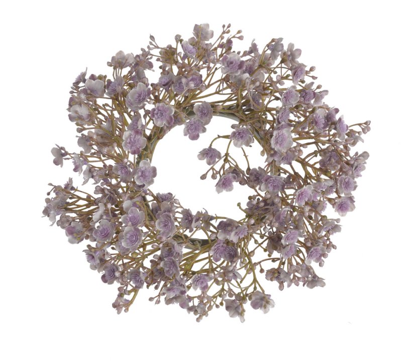 Dekorační věnec z větviček kvetoucí gypsophily Ø 20 cm