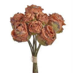 Růže umělé "sušené", svazek 10 stonků, dl. 23 cm, barva 05