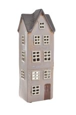 Keramický domek - svícen na light svíčku 9cmLx7,5cmWx26cmH