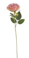 Umělá rozkvetlá růže, květ Ø6cm/dl.52cm
