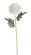 Umělá chryzantéma na stopce s listy, květ Ø16cm/celkem dl.53cm