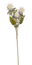 Umělá kvetoucí větvička bodláku dl. 56cm