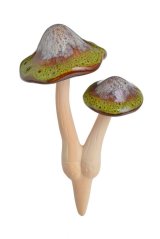 Podzimní dekorace keramická houby s hlavičkou na pružině 13cmLx9,5cmWx21cmH