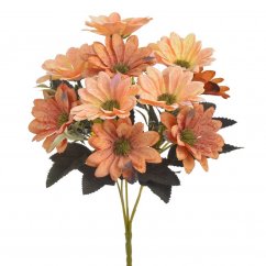 Kytice margaretek 10 květů s doplňky,  květ Ø 5 cm, dl.30 cm
