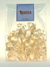 Dekorace krystalky s dirkou 1 x 1,5cm - 170g ( cca 300 ks)