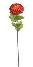 Umělá chryzantema s listy, květ Ø 9cm, dl. 59cm