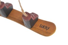 Dekorace dřevěný snowboard 18cm - závěs