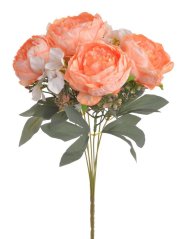 Kytice umělých pivoněk květ Ø 7cm, dl.42cm