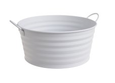 Plechová nádoba s úchyty 22cm∅ x 10cmH