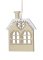 Dekorace dřevěný domek se zasněženou střechou 12x10x0,5cm - závěs