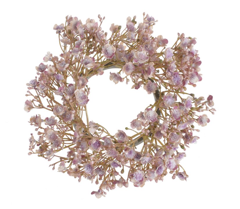 Dekorační věnec z větviček kvetoucí gypsophily Ø 20 cm