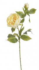 Umělá pivoňka s květem a poupětem, květ Ø10cm, celková dl.67cm