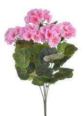 Větvičky umělé kvetoucí pelargonie zápich dl. 65cm