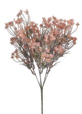 Keřík kvetoucí umělé zeleně dl. 34cm - 7 výhonů