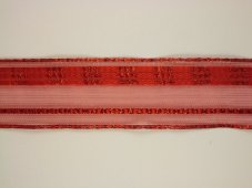 Plátnová stuha se vzorem, monofilem, metaloplastem a drátem 4cm/25m