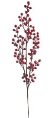 Dekorace umělá větev s kuličkami Ø 1,5cm, celkem dl. 86cm