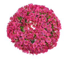 Dekorační věnec z umělých kvetoucích macešek Ø 50cm