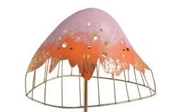 Dekorace kovová houba zápich 24,5cmLx14cmWx62cmH