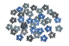 Vánoční výseky vločky, mix barev, 2 cm, 36 ks