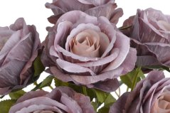 Kytice umělých růží, 7 květů, květ Ø 8cm, dl. celkem 43cm