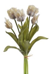 Svazek umělých papouščích tulipánů hlavička 5,5cm, celkem dl. 46 cm - 5ks