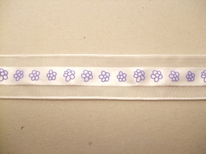 Dekorační tkaná stuha se vzorem s drátkem 2,5cm/20m