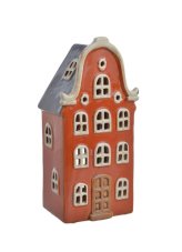 Keramický domek - svícen na light svíčku 11cmLx8cmWx23,5cmH