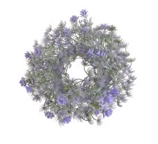 Umělý věnec z větviček a kvítků Ø 23 cm