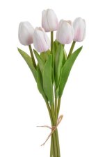 Svazek pěnových tulipánů s listy dl. 32cm - 5ks