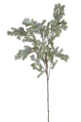 Dekorace posněžená smrková větev se šiškami dl. 95cm