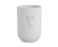 Dekorace keramická nádoba s reliéfem 12cm∅x17cmH