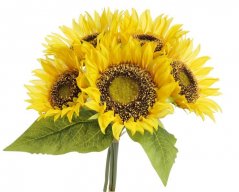 Kytice umělých slunečnic, květ Ø 11cm/dl. 28cm