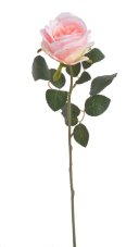 Umělá rozkvetlá růže, hlavička Ø 8cm/celkem dl. 58cm