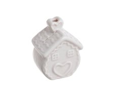 Dekorace porcelánový domek na vizitky5cmLx6cmWx3,5cmH