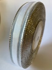 Atlasová stuha s monofilem, metaloplastem a vlascem 15mm/25m