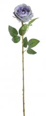 Umělá růže Austin, hlavička Ø 10cm/dl. 68cm - fialová světlá