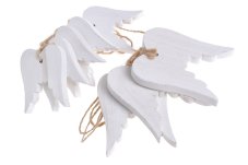 Dekorace dřevěná křídla různé velikosti 5/7 cm - závěs
