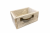 Dřevěný truhlík s kovovým úchytem bílý s patinou – 29 × 13 × 9,5 cm