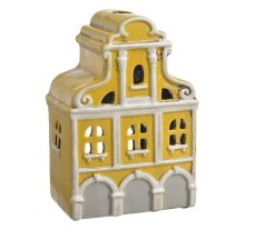 Keramický domek - svícen na light svíčku 14cmL x 8cmW x 20,5cmH