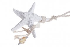 Letní dekorace umělá mořská hvězdice s mušličkami 12cm - závěs