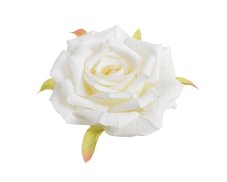 Velká hlavička umělé rozvité růže Ø 8cm, 12ks, barva 01A
