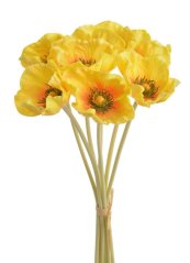 Svazek umělých anemonů, květ 5,5cm, dl.34cm - 6ks