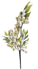 Umělá větvička hlohu s bobulemi a listy, dl. 55 cm, barva 153