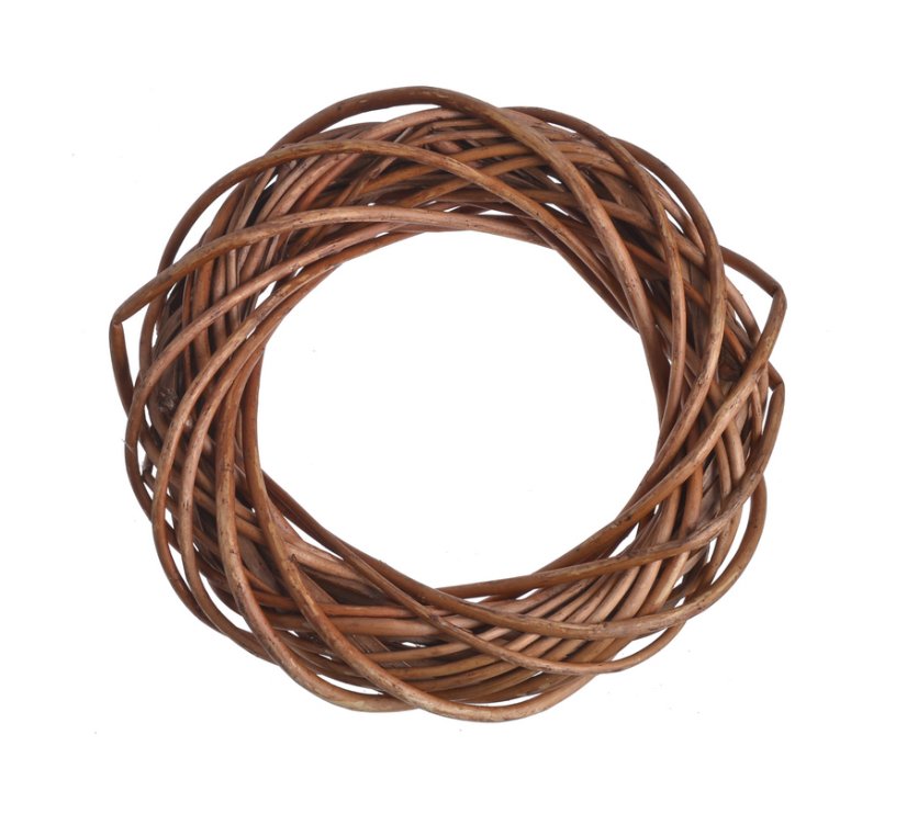 Proutěný věnec z různých druhů proutí Ø 25cm/tl.6cm